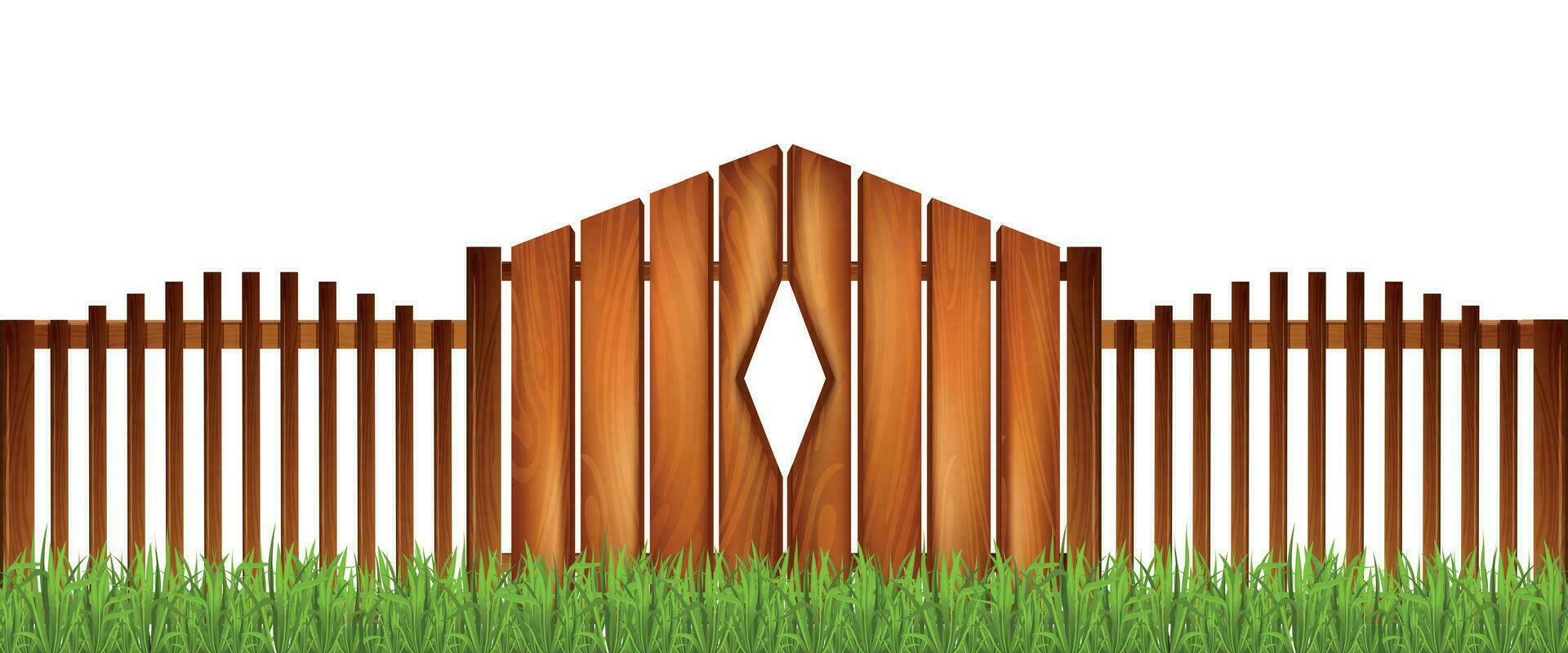 houten hek realistisch samenstelling vector