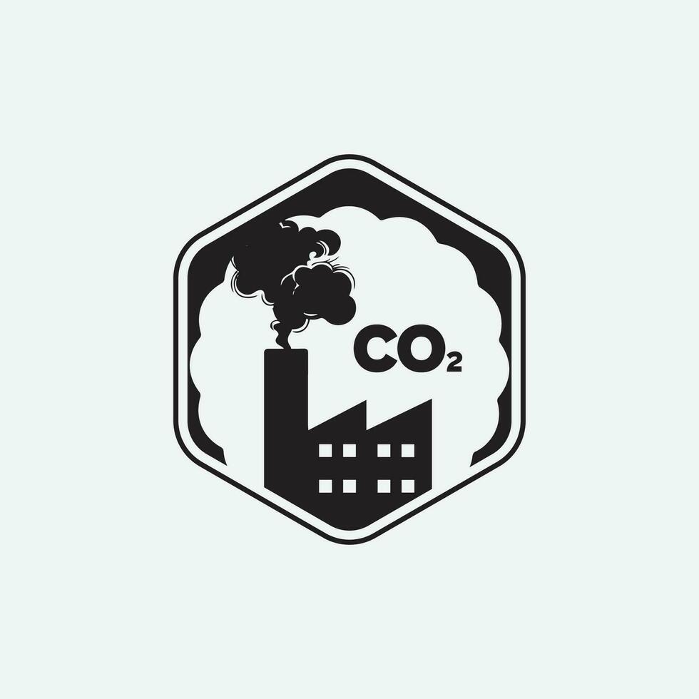 co2 emissie logo vector