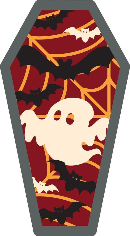 halloween lijkkist bundel, huis decor vector