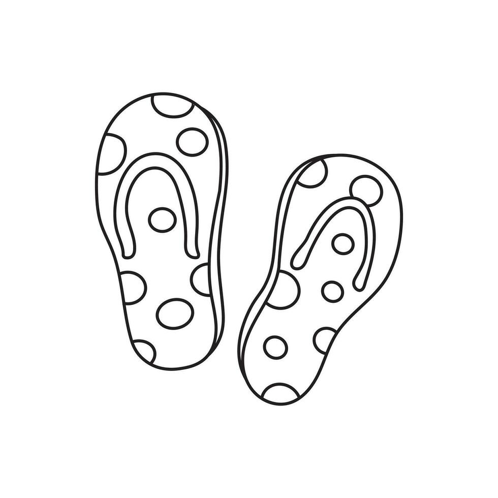 hand- getrokken kinderen tekening tekenfilm vector illustratie pantoffel icoon geïsoleerd Aan wit achtergrond