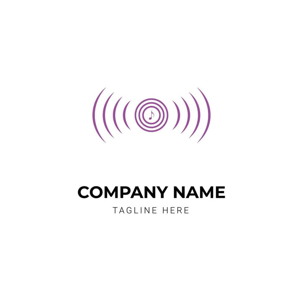 muziek- beats dj bedrijf logo ontwerp sjabloon vector