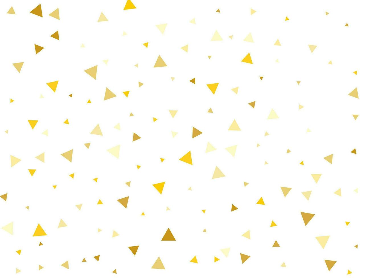 Kerstmis licht gouden driehoeken. confetti viering, vallend gouden abstract decoratie voor feest. vector illustratie