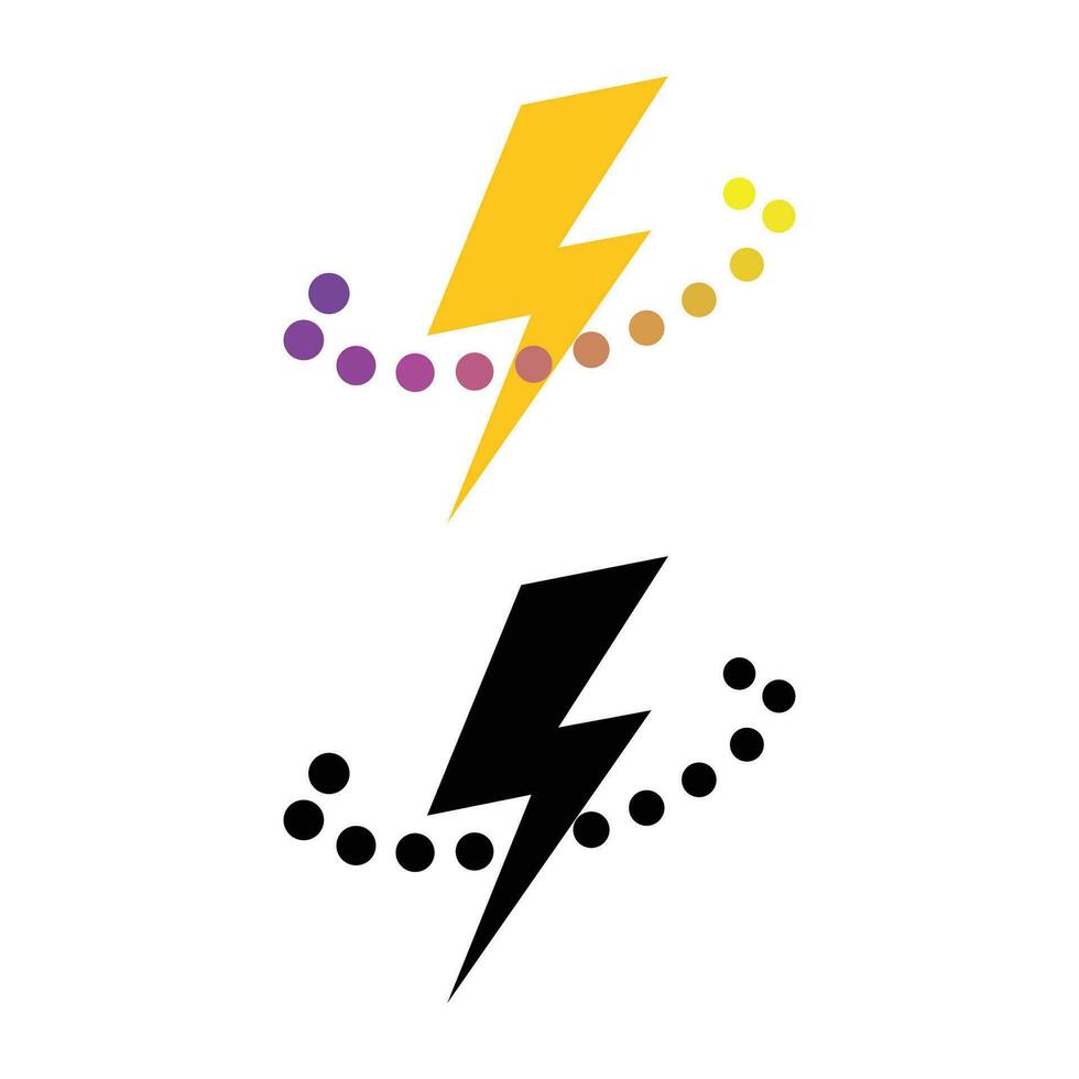 elektrisch energie logo sjabloon. blikseminslag teken en symbool. vector