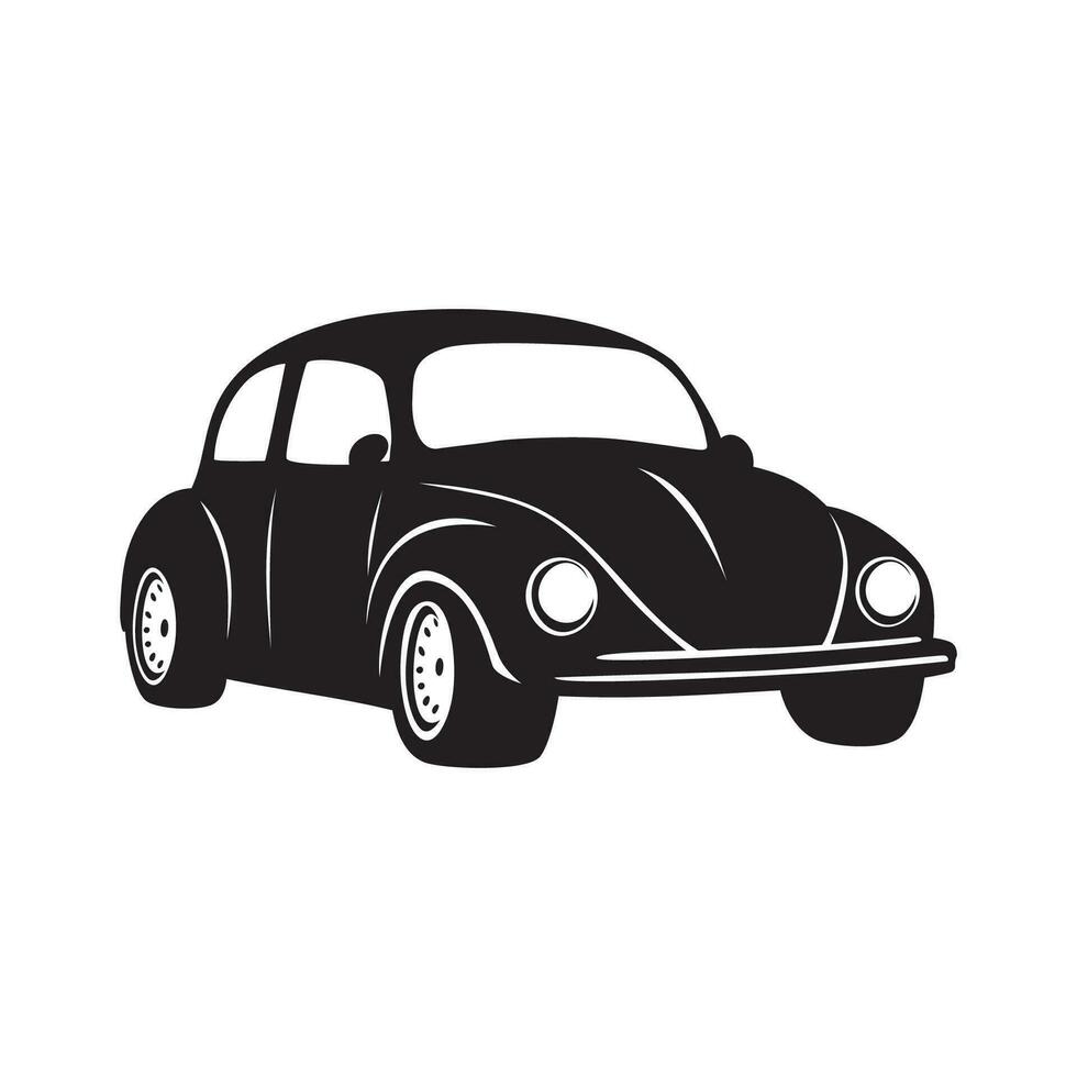 wijnoogst auto silhouet ontwerp. auto- teken en symbool. vector