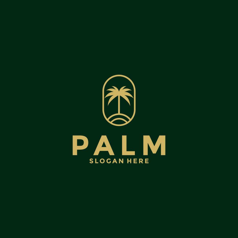 palm boom logo ontwerp vector, creatief palm blad logo sjabloon vector