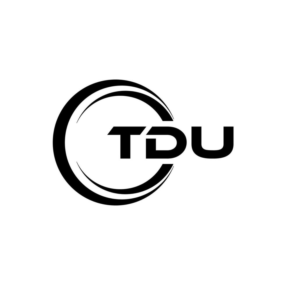 tdu brief logo ontwerp, inspiratie voor een uniek identiteit. modern elegantie en creatief ontwerp. watermerk uw succes met de opvallend deze logo. vector