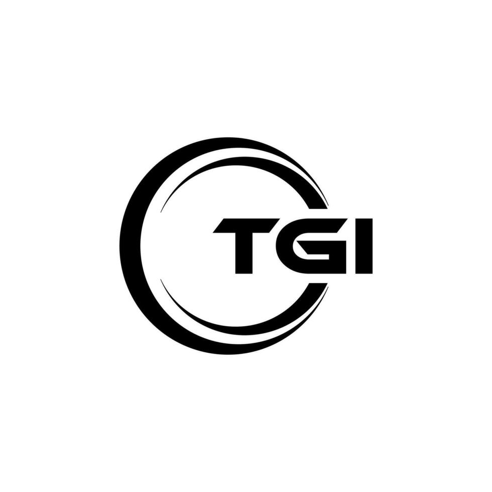 tgi brief logo ontwerp, inspiratie voor een uniek identiteit. modern elegantie en creatief ontwerp. watermerk uw succes met de opvallend deze logo. vector