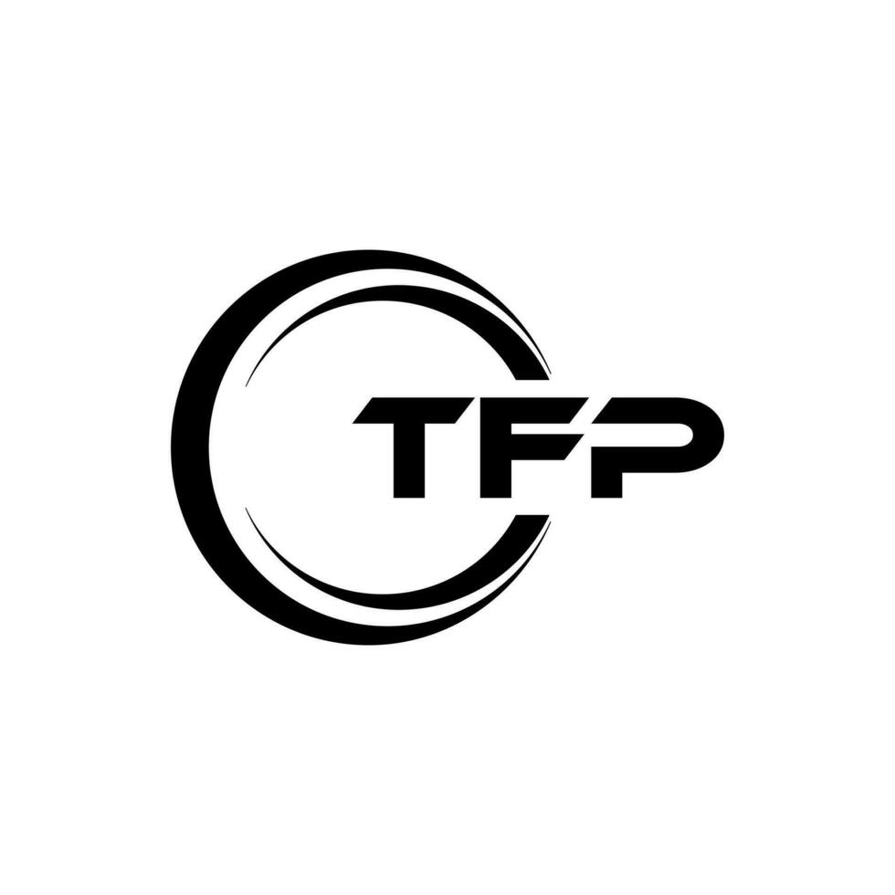 tfp brief logo ontwerp, inspiratie voor een uniek identiteit. modern elegantie en creatief ontwerp. watermerk uw succes met de opvallend deze logo. vector