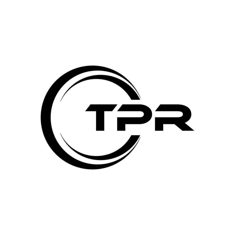 tpr brief logo ontwerp, inspiratie voor een uniek identiteit. modern elegantie en creatief ontwerp. watermerk uw succes met de opvallend deze logo. vector