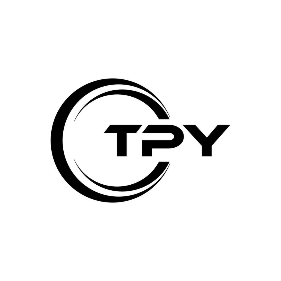 tpy brief logo ontwerp, inspiratie voor een uniek identiteit. modern elegantie en creatief ontwerp. watermerk uw succes met de opvallend deze logo. vector