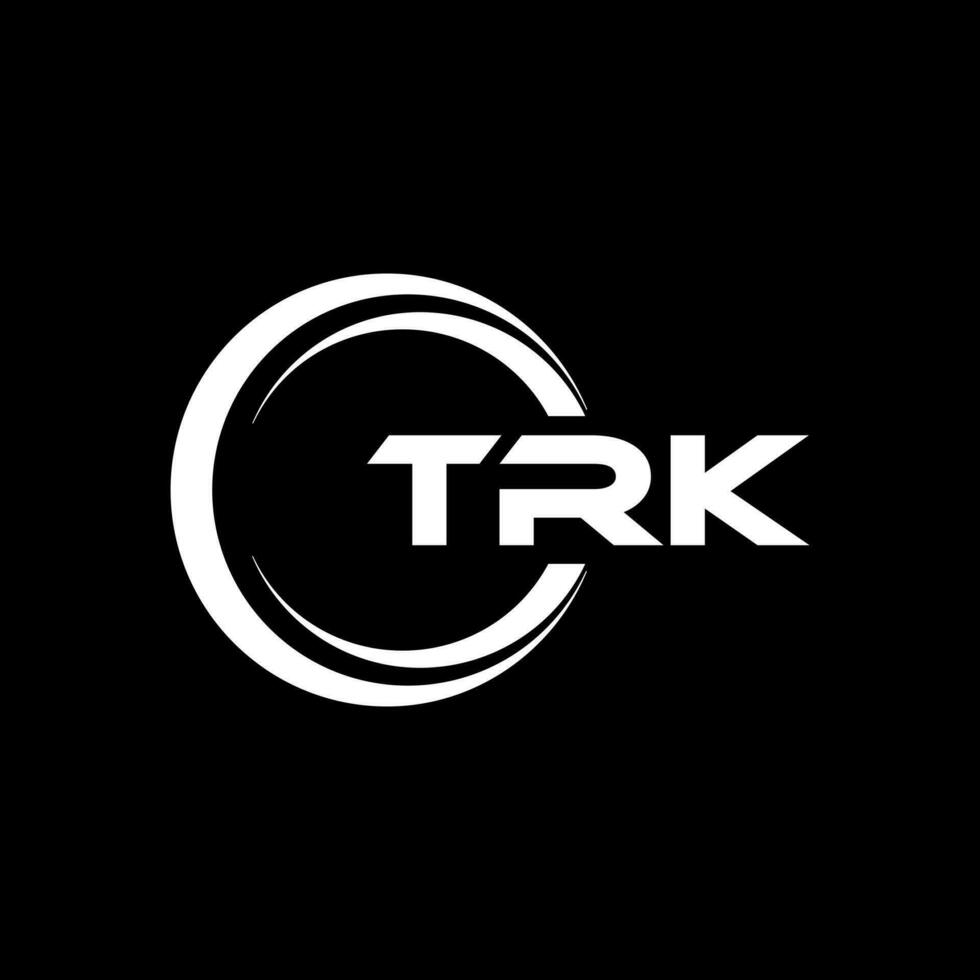 trk brief logo ontwerp, inspiratie voor een uniek identiteit. modern elegantie en creatief ontwerp. watermerk uw succes met de opvallend deze logo. vector