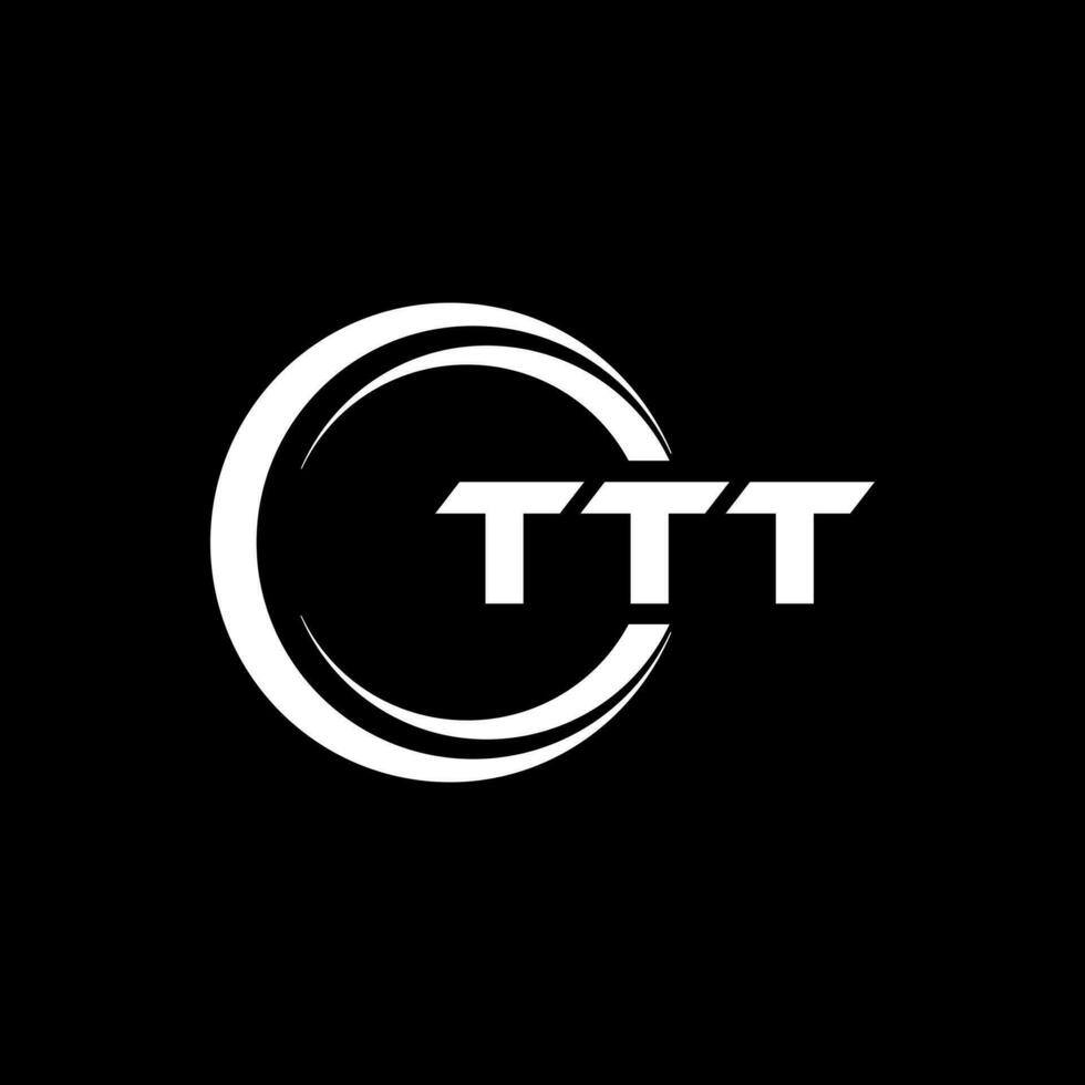 ttt brief logo ontwerp, inspiratie voor een uniek identiteit. modern elegantie en creatief ontwerp. watermerk uw succes met de opvallend deze logo. vector