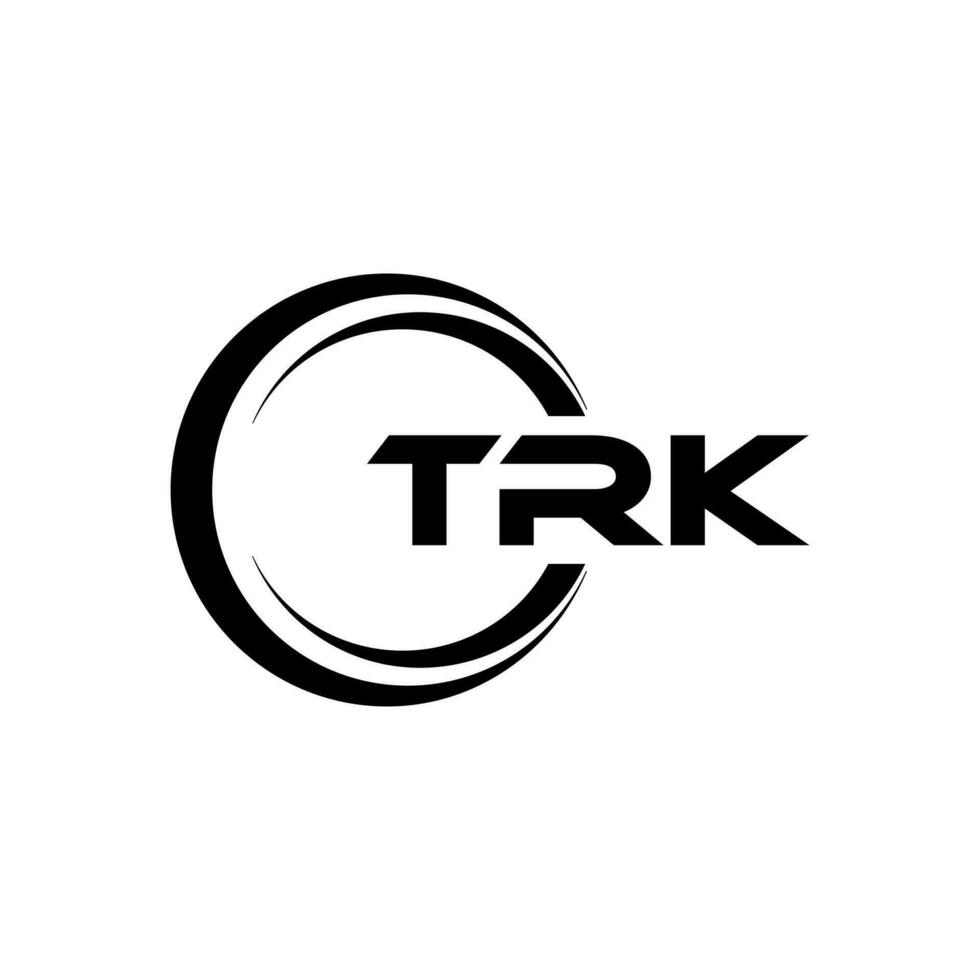 trk brief logo ontwerp, inspiratie voor een uniek identiteit. modern elegantie en creatief ontwerp. watermerk uw succes met de opvallend deze logo. vector