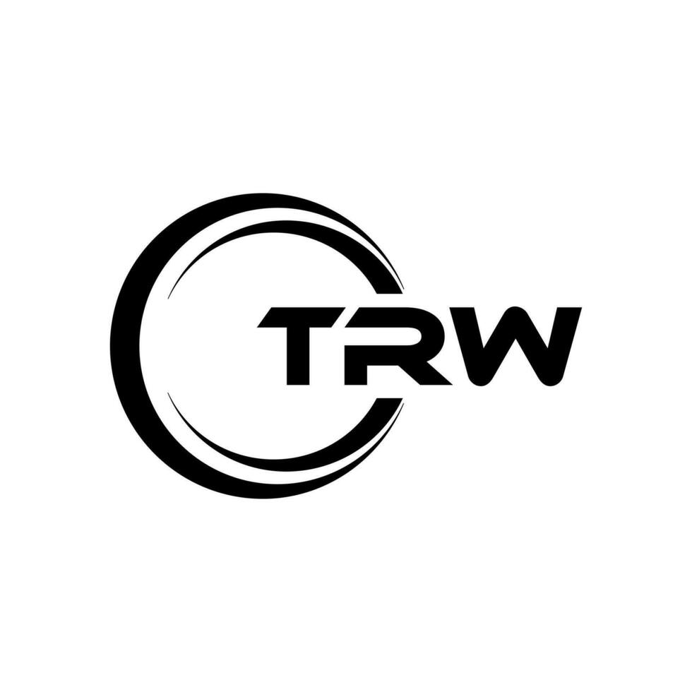 trw brief logo ontwerp, inspiratie voor een uniek identiteit. modern elegantie en creatief ontwerp. watermerk uw succes met de opvallend deze logo. vector