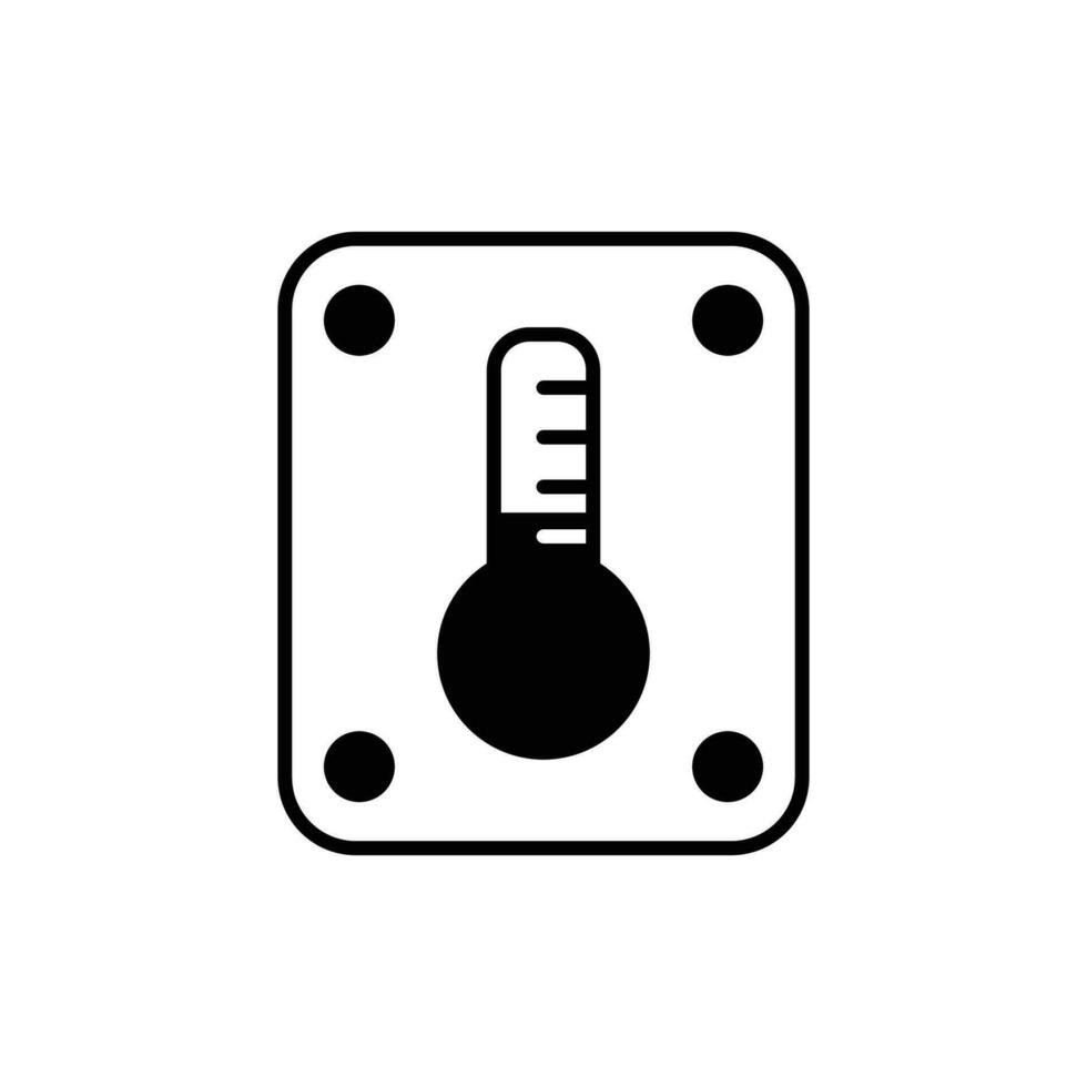 thermometer icoon. glyph icoon vector