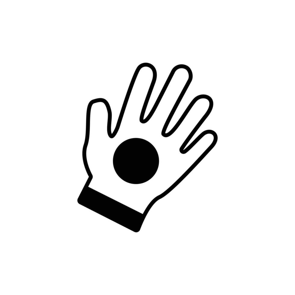 handschoen icoon. glyph icoon vector