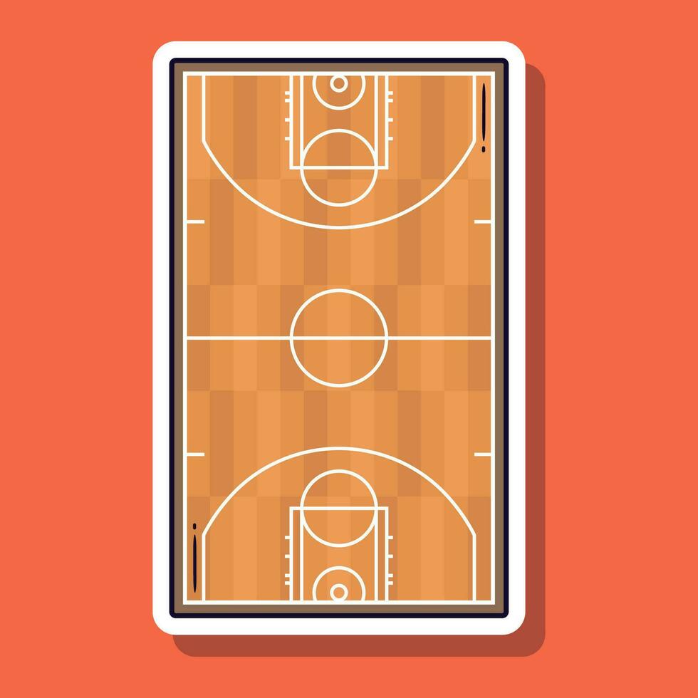 basketbal tekenfilm vector illustratie sticker. vector eps 10