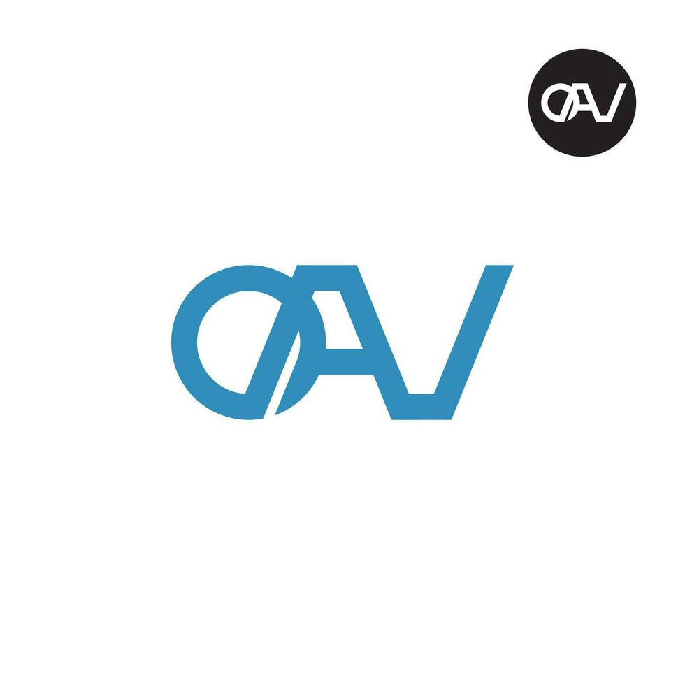 brief oav monogram logo ontwerp vector