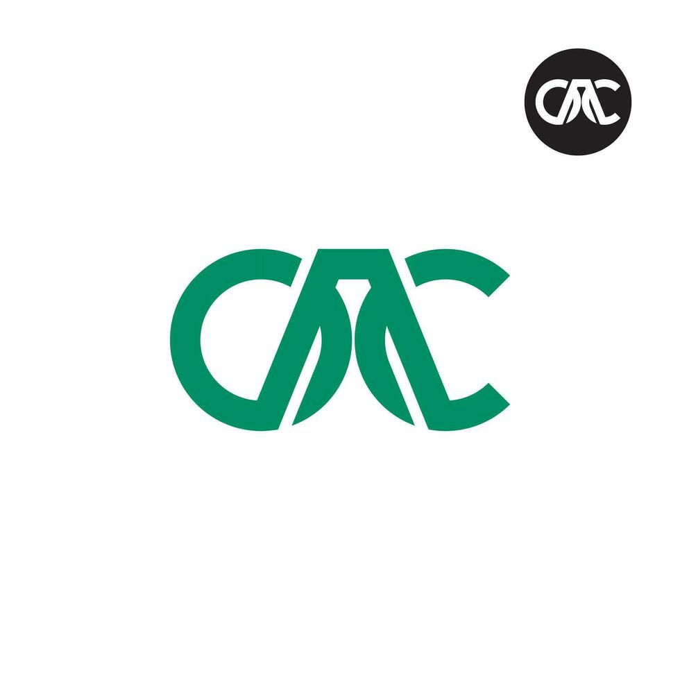 brief oac monogram logo ontwerp vector