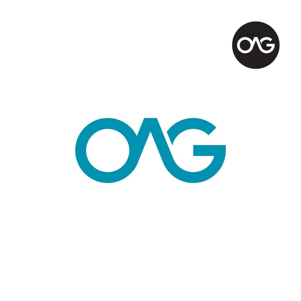 brief oag monogram logo ontwerp gemakkelijk vector