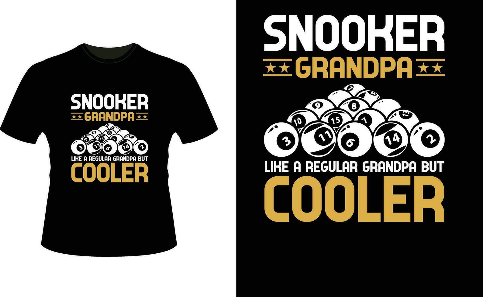snooker opa Leuk vinden een regelmatig opa maar koeler of opa t-shirt ontwerp of opa dag t overhemd ontwerp vector