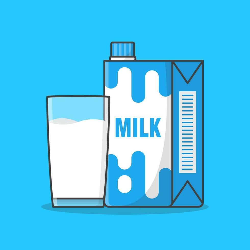 melk karton dozen met melk in een glas vector icoon illustratie. papier doos ontwerp voor drinken melk Product