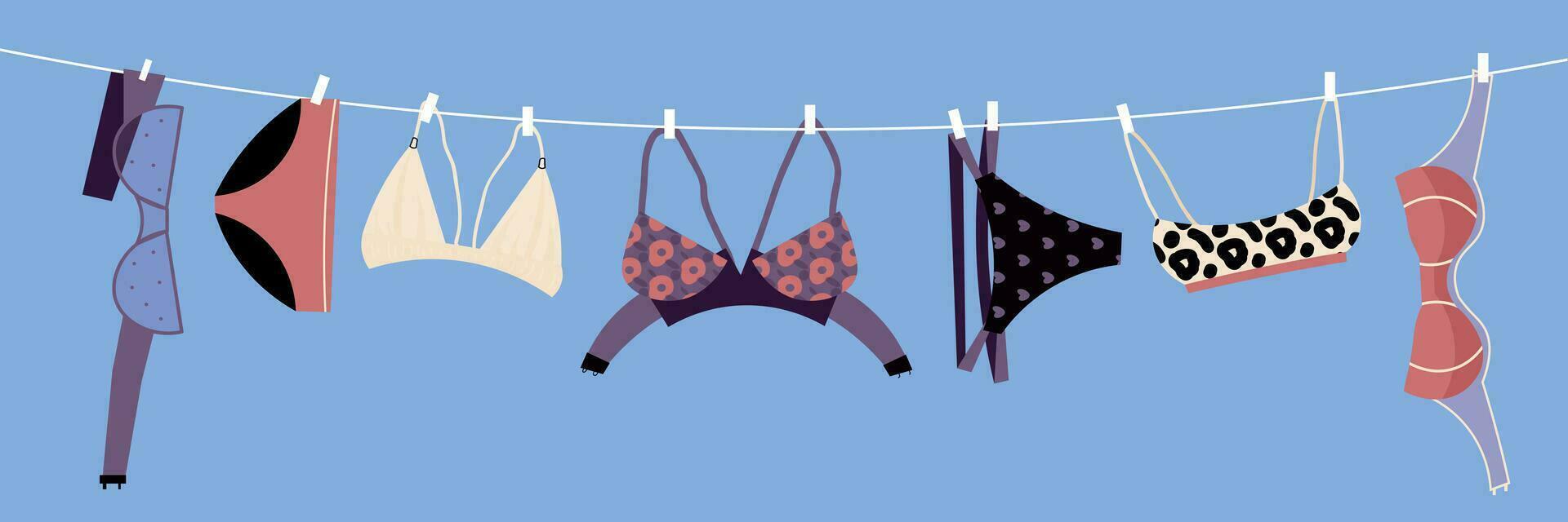 lingerie Aan touw illustratie vector