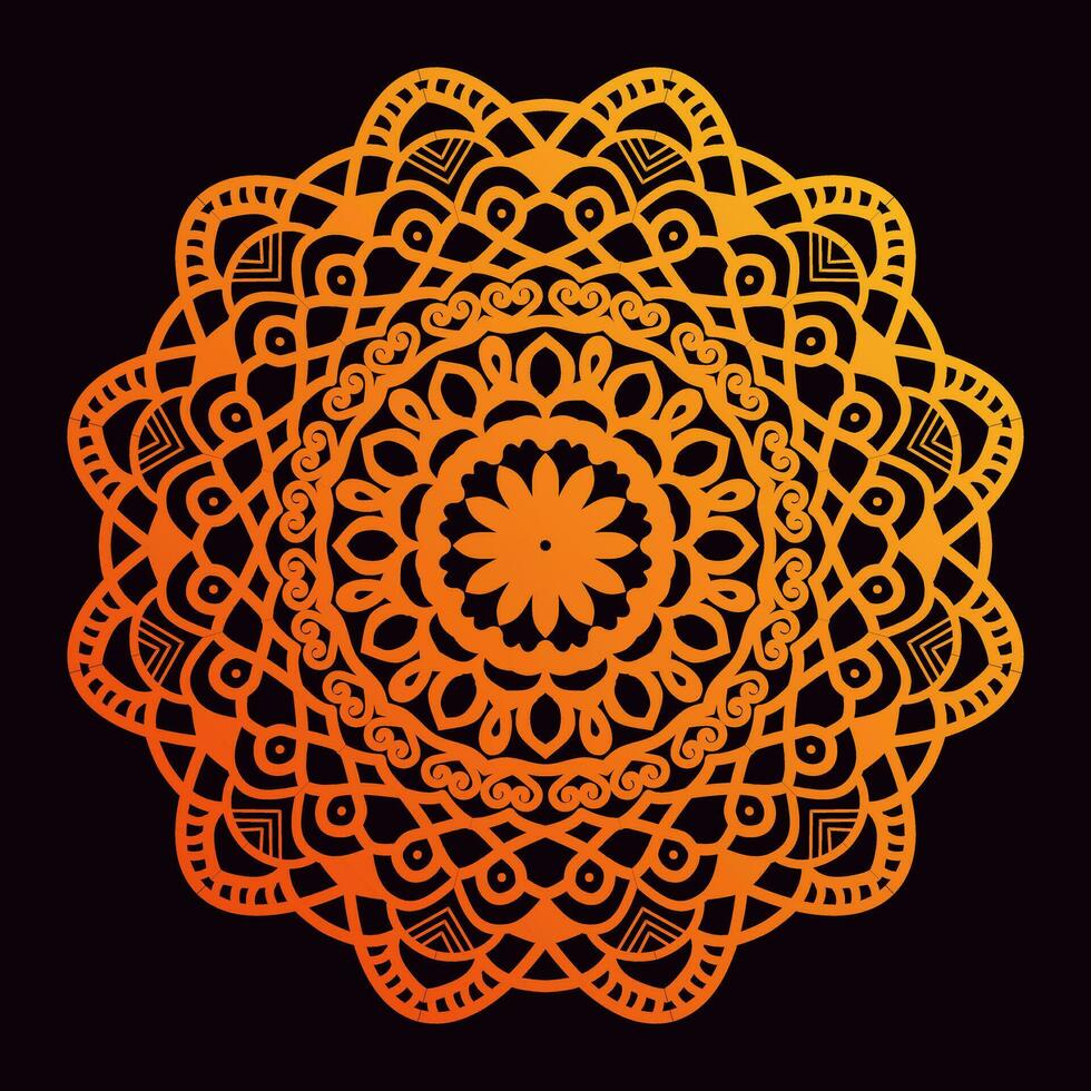 helling decoratief kleur sier- etnisch elementen mandala patroon achtergrond ontwerp pro vector. vector