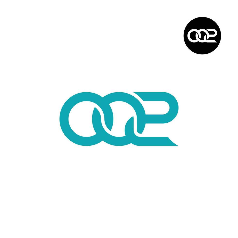 brief oo2 monogram logo ontwerp vector