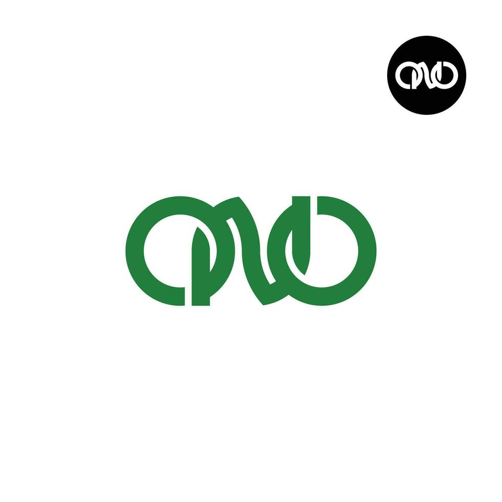 brief ono monogram logo ontwerp vector