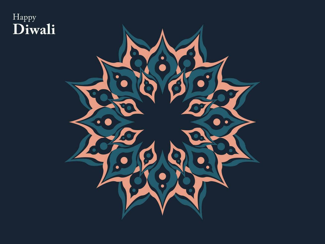 gelukkig diwali Hindoe traditioneel ornament lamp festival Indië element mandala Chinese Boeddha etnisch vector