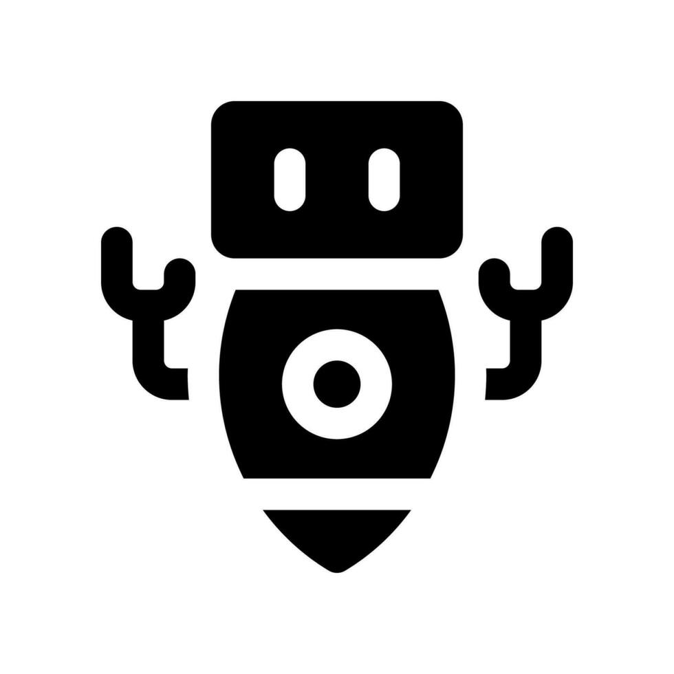 robot solide icoon. vector icoon voor uw website, mobiel, presentatie, en logo ontwerp.