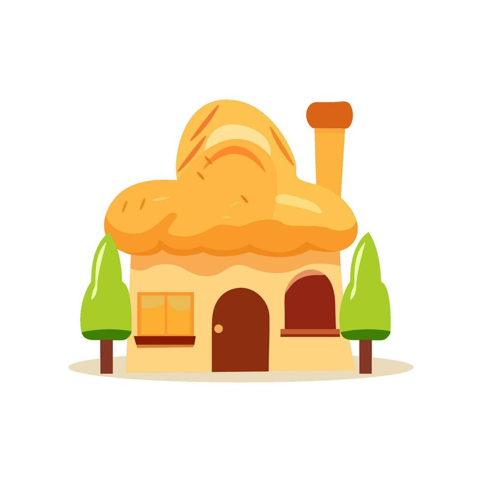 schattig snoep en taart huis illustratie vector