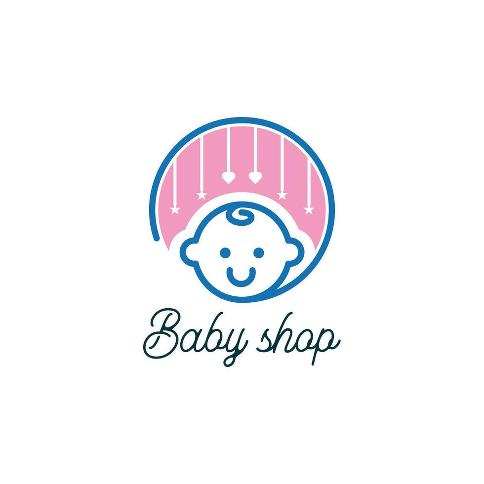 baby winkel logo met creatief ontwerp concept premie vector