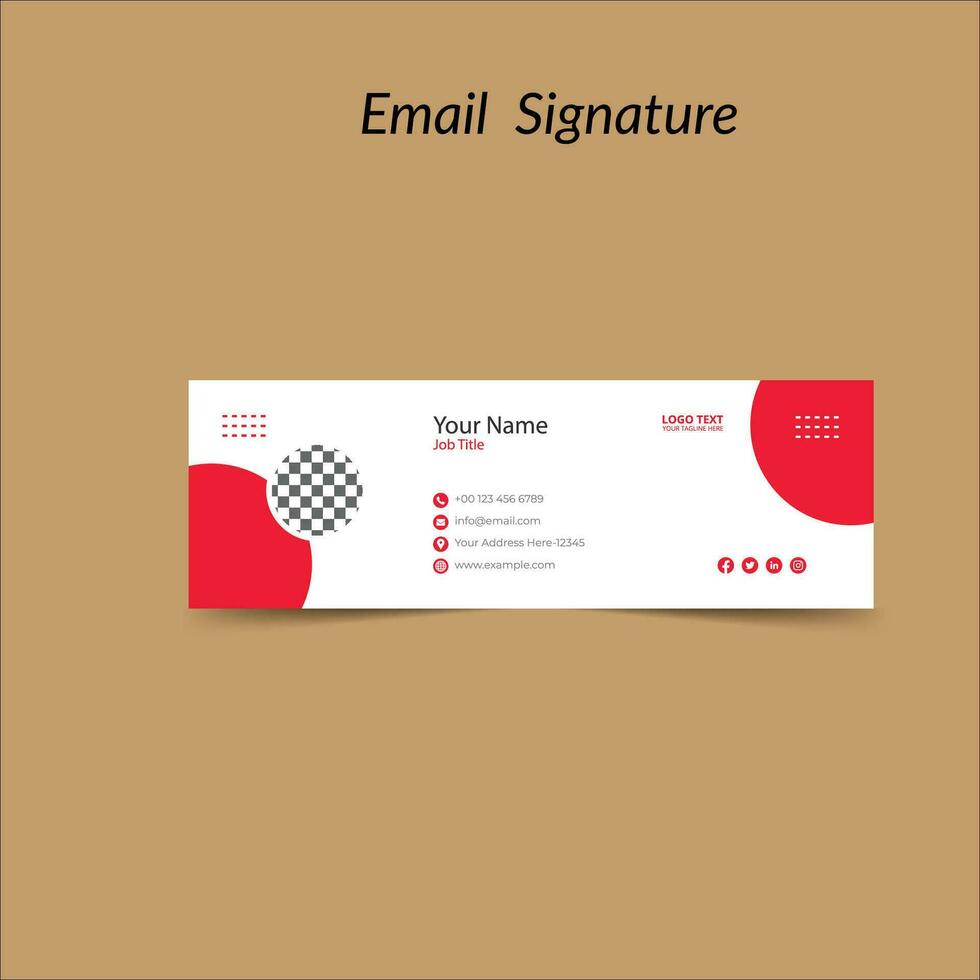 elegant sjabloonontwerp voor e-mailhandtekeningen vector