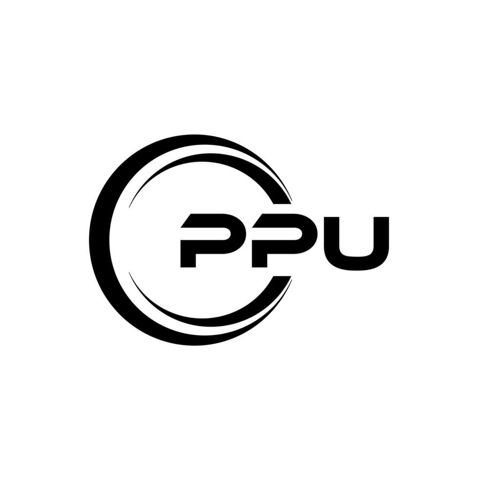 ppu brief logo ontwerp, inspiratie voor een uniek identiteit. modern elegantie en creatief ontwerp. watermerk uw succes met de opvallend deze logo. vector