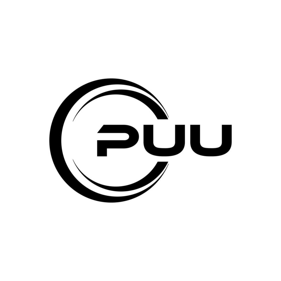 puu brief logo ontwerp, inspiratie voor een uniek identiteit. modern elegantie en creatief ontwerp. watermerk uw succes met de opvallend deze logo. vector