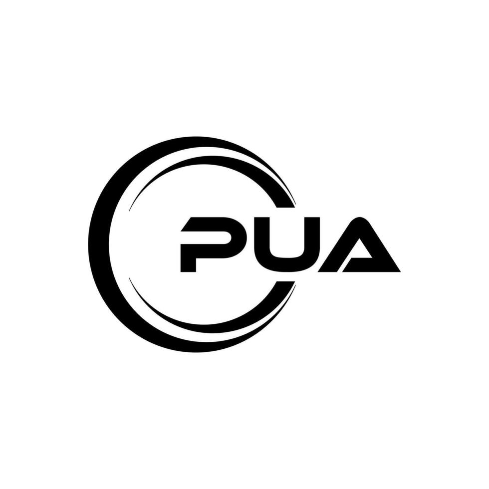 pua brief logo ontwerp, inspiratie voor een uniek identiteit. modern elegantie en creatief ontwerp. watermerk uw succes met de opvallend deze logo. vector