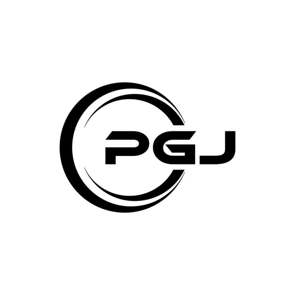 pgj brief logo ontwerp, inspiratie voor een uniek identiteit. modern elegantie en creatief ontwerp. watermerk uw succes met de opvallend deze logo. vector