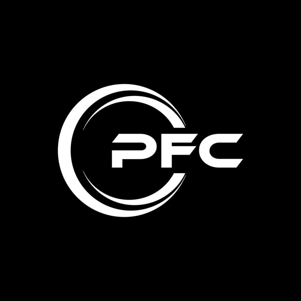 pfc brief logo ontwerp, inspiratie voor een uniek identiteit. modern elegantie en creatief ontwerp. watermerk uw succes met de opvallend deze logo. vector