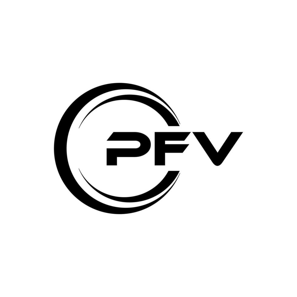 pfv brief logo ontwerp, inspiratie voor een uniek identiteit. modern elegantie en creatief ontwerp. watermerk uw succes met de opvallend deze logo. vector
