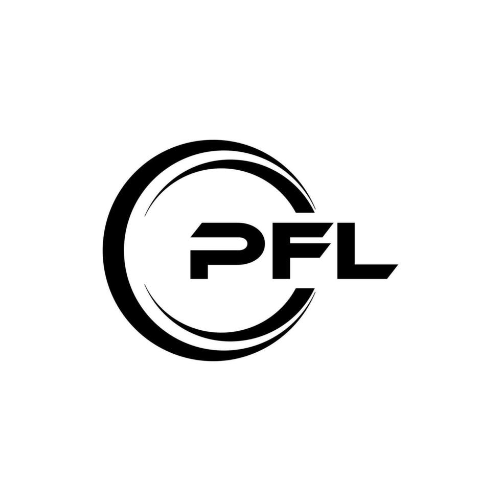 pfl brief logo ontwerp, inspiratie voor een uniek identiteit. modern elegantie en creatief ontwerp. watermerk uw succes met de opvallend deze logo. vector