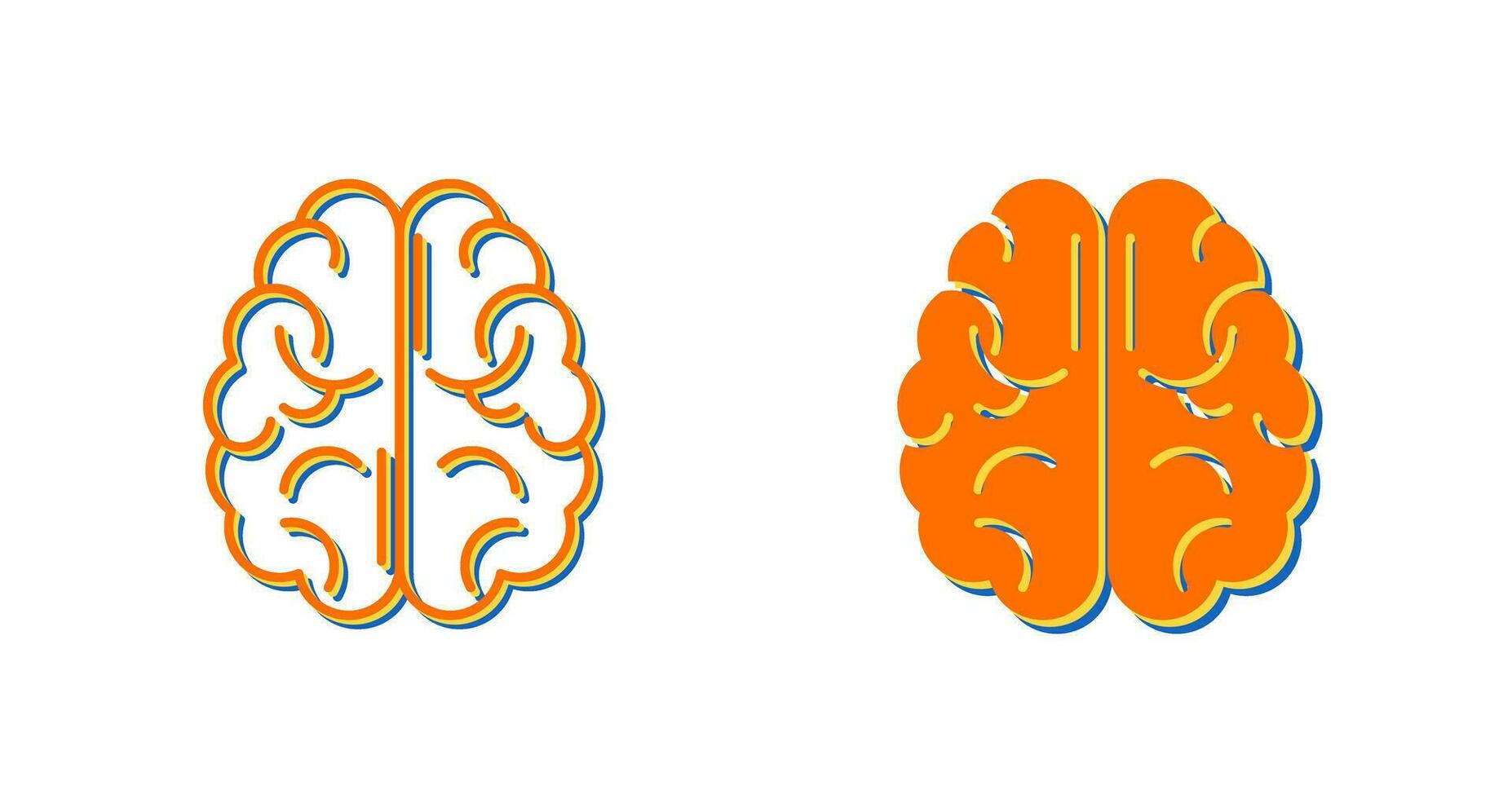 hersenen vector pictogram