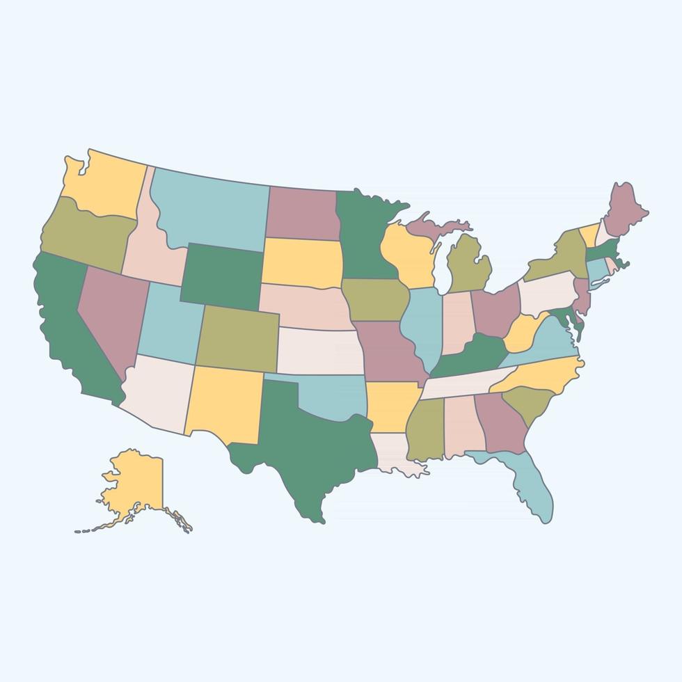 paradijs Uitbarsten schildpad kaart van de verenigde staten van amerika 2859199 Vectorkunst bij Vecteezy