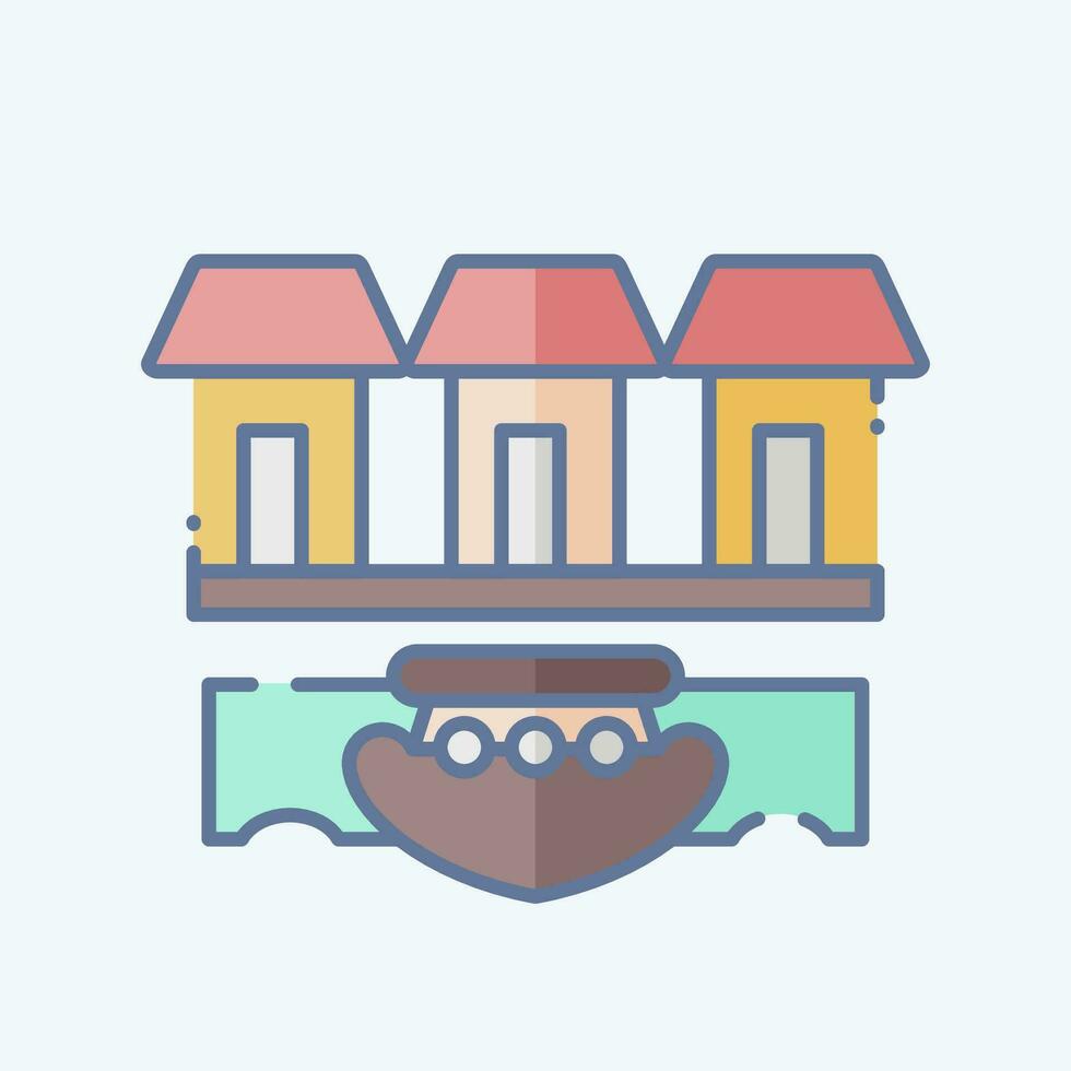 icoon ton sap. verwant naar Cambodja symbool. tekening stijl. gemakkelijk ontwerp bewerkbaar. gemakkelijk illustratie vector