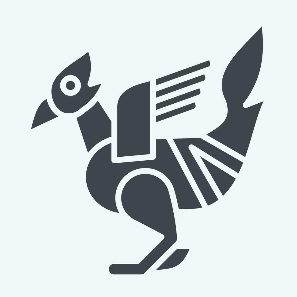 icoon vogel standbeelden. verwant naar Cambodja symbool. glyph stijl. gemakkelijk ontwerp bewerkbaar. gemakkelijk illustratie vector