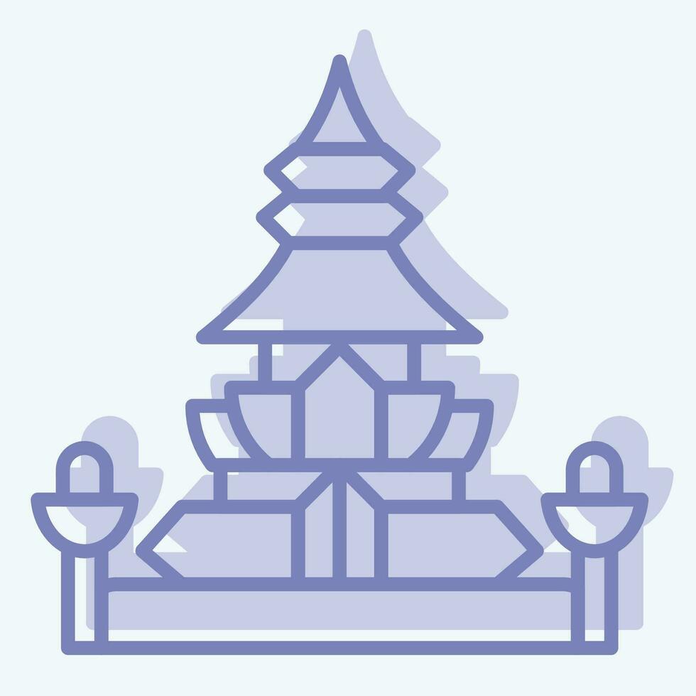 icoon koning norodom stoepa. verwant naar Cambodja symbool. twee toon stijl. gemakkelijk ontwerp bewerkbaar. gemakkelijk illustratie vector