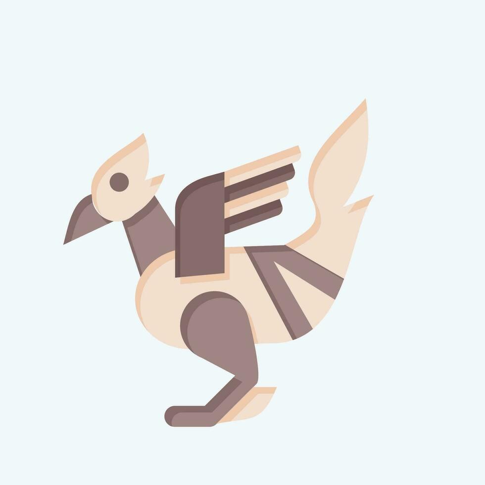 icoon vogel standbeelden. verwant naar Cambodja symbool. vlak stijl. gemakkelijk ontwerp bewerkbaar. gemakkelijk illustratie vector