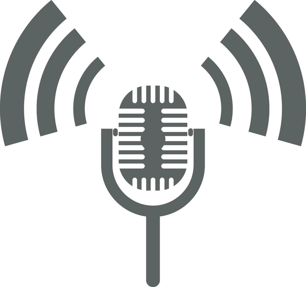 podcast logo icoon ontwerp vector