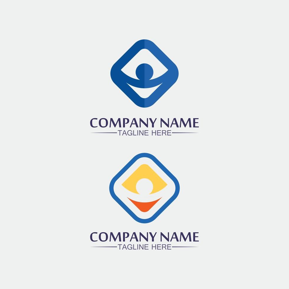 mensen logo, team, succes mensen werken, groep en gemeenschap, groepsbedrijf en bedrijfslogo vector en ontwerp zorg, familie icoon succes logo gemeenschap